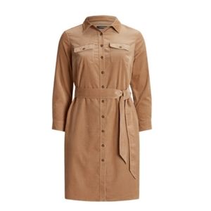 Ralph Lauren Belted Cordoroy Shirt Dress  Shacket sz 14🍁🍂🍃🌾